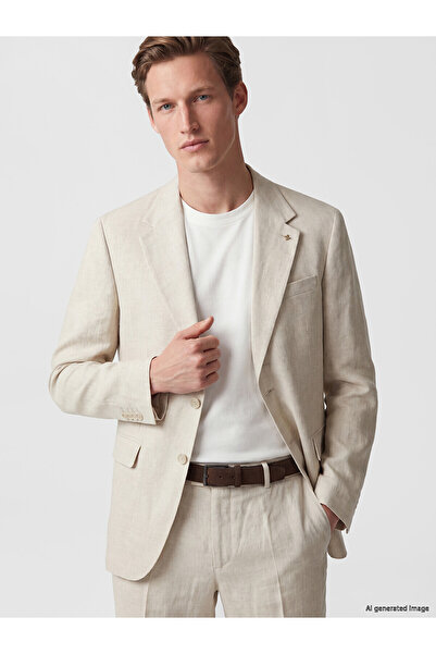 LC Waikiki Vizyon New Season Regular Fit Linen Blend Men's Blazer Jacket
