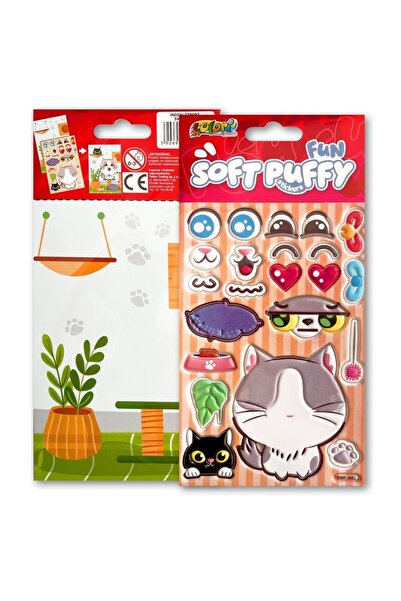 Penmate Set stickere puffy Fun with Kitty, autocolante 3D cu efect relief, pe...
