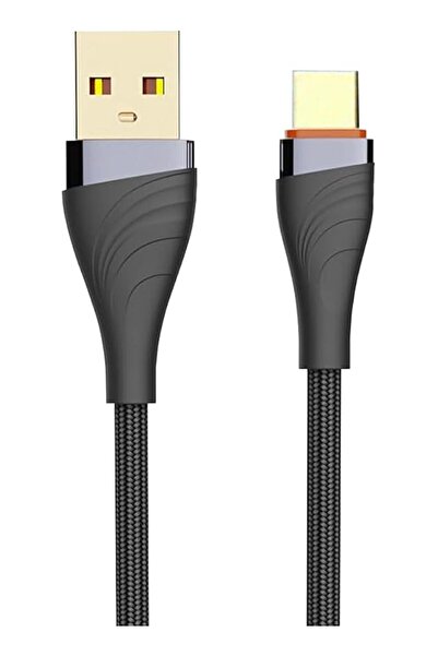Generic 30W USB to Type C Cable 1 Meter, Braided Charging Cord, Grey