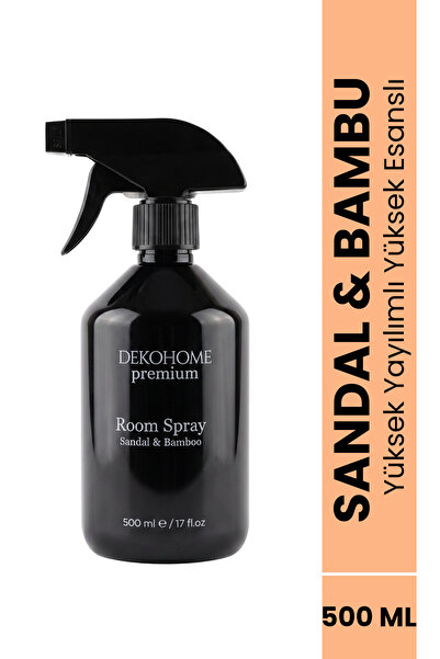 Dekohome Premium Sandal & Bamboo Oda Spreyi 500 ml Kalıcı Ev Kokusu