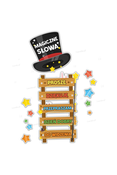 LearnHow Decoratiuni scolare Cuvinte magice, pentru geam, tematica educationa...