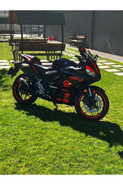 Motiker Yamaha YZF R25 Neon Turuncu Sticker Etiket Modeli