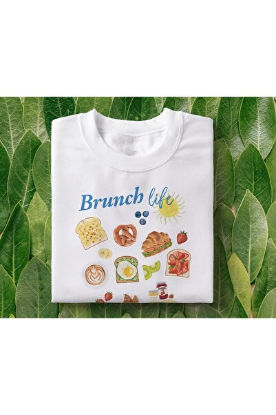 Grafftee Clothing Μπλουζάκι Unisex Oversize με στάμπα "Brunch Life"