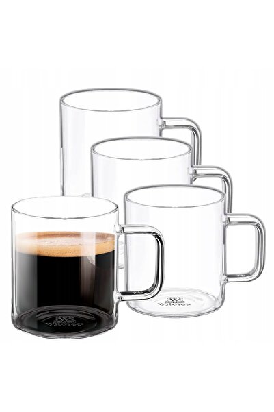 WILMAX ENGLAND Set 4 căni termo sticlă, 250 ml, Thermoglass Wilmax