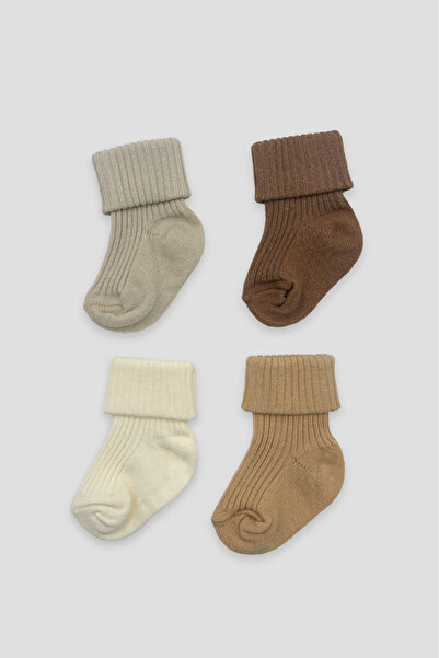 Defne Baby Newborn Unisex Premium Cotton Booties Socks Set