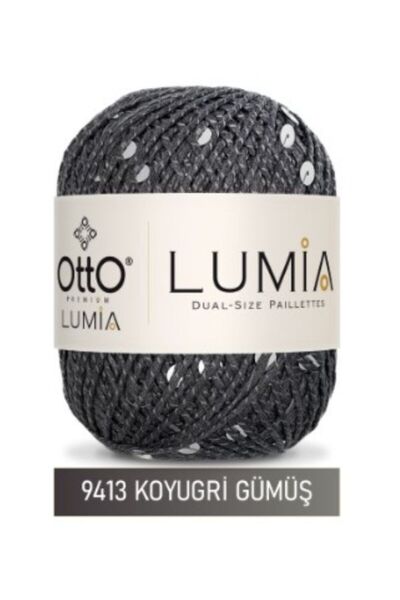Atölye MaDe Otto Lumia -9413 Koyugri Gümüş- Çift Boy Pullu 50gr 90m - %85Pamu...