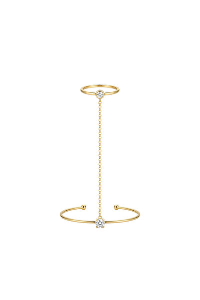 Charmist Steel Single Stone Clamp Şahmeran Gold