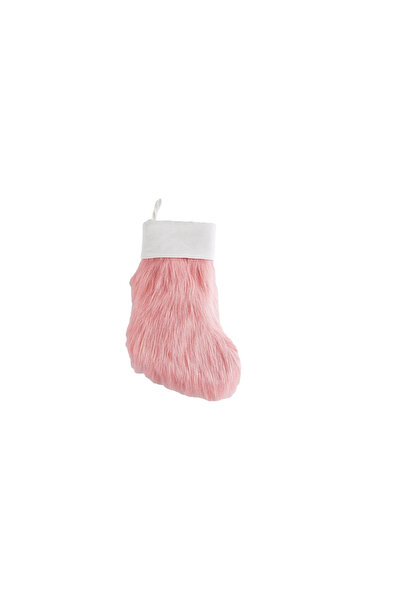 XWTEX Ciorap pentru Craciun Xwtex, 44 cm, blana artificiala, roz