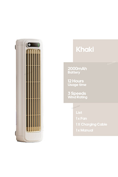 Choice Khaki KINSCOTER Portable Air Conditioner Fan 2000mAh Quiet Desktop Tow...