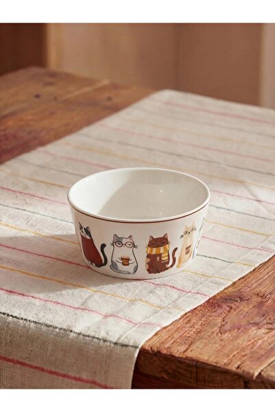 LC Waikiki Mixed Cat Printed Porcelain Bowl (W6)