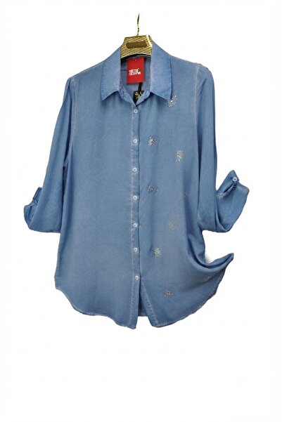 elma abone Plus Size Women's Ten Sel Cotton Shirt