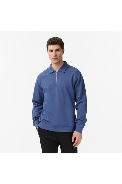 Nautica Erkek Mavi Regular Fit Sweatshirt