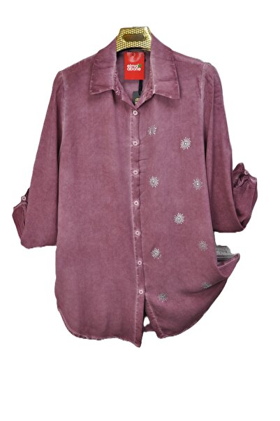 elma abone Plus Size Women's Ten Sel Cotton Shirt