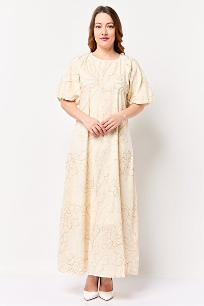 JASON WU Women Textured Maxi Dress, Beige