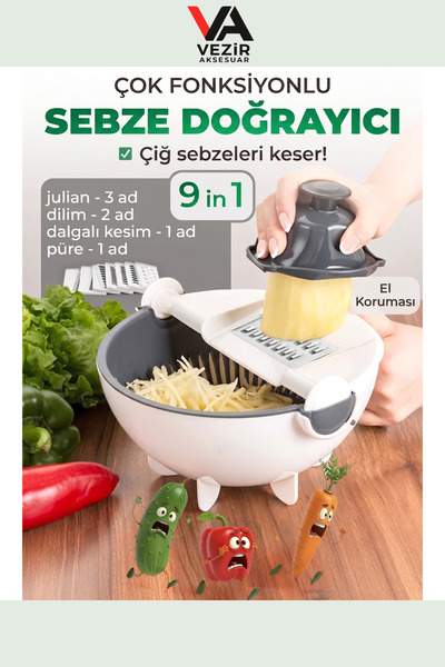 Vezir Aksesuar Professional 11-Piece Vegetable Chopper |   Multifunctional Ki...