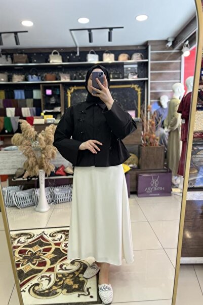 HÜMEYRA BUTİK Bow Detailed Crop Shirt