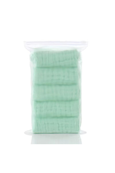 Choice5 5pcs green 5Pcs 25x25cm Baby Towel Bath Towels Face Washcloth Muslin ...