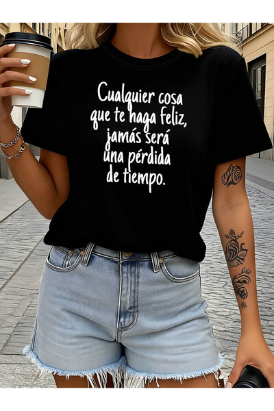 12 HERTZ Anythi That Makes You Happy Is Never A Waste of Time Spanish Quote P...