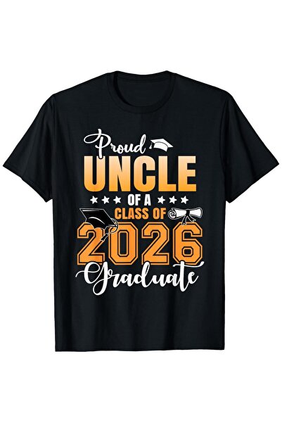 12 HERTZ Proud Uncle A Class of Graduate Senior 26 T-Shirtunisex 2026 Black T...
