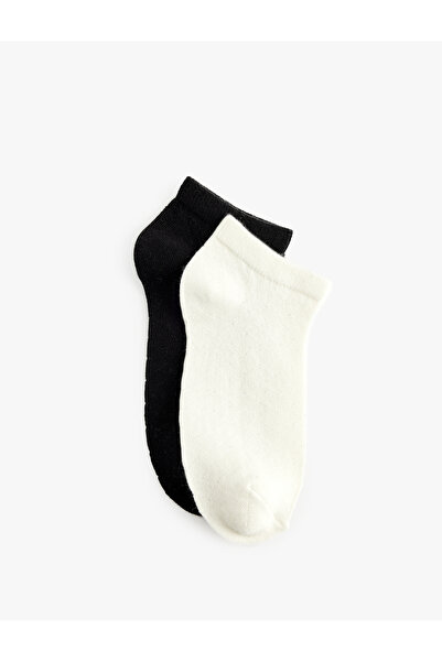 Koton Cotton Basic 2-Piece Booties Socks Set