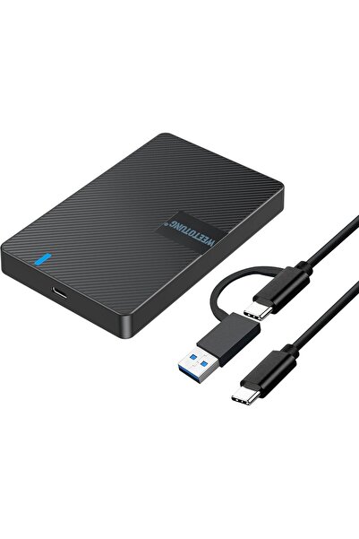 Weetotung علبة خارجية لمحركات الأقراص الصلبة HDD وSSD مقاس 2.5 بوصة بمنفذ USB...