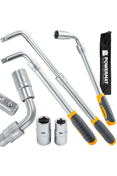 Powermat Cheie telescopică pentru roți cu capete tubulare PM-KLDK-530T, 1/2 "...