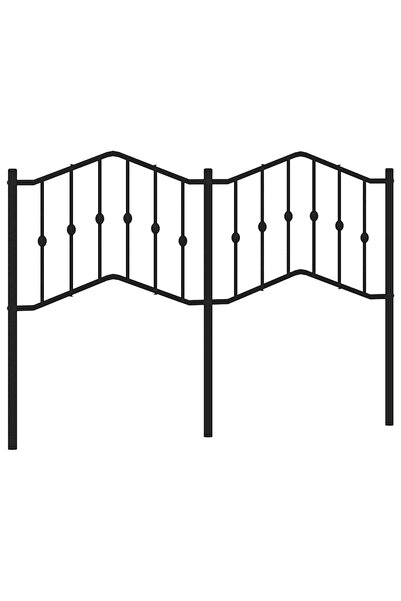 vidaxl Tăblie de pat de schimb metalică, negru, 135 cm