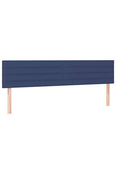 vidaxl Tăblii de pat, albastru, 200x5x78/88 cm, textil