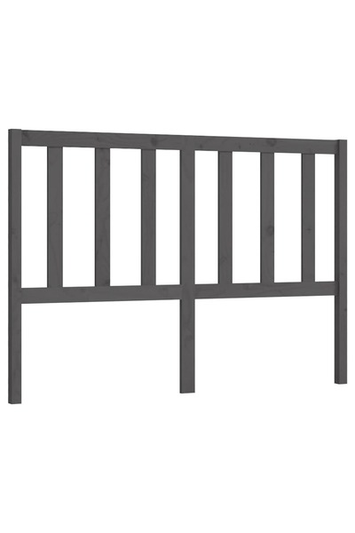 vidaxl Tăblie de pat, gri, 146x4x100 cm, lemn masiv de pin