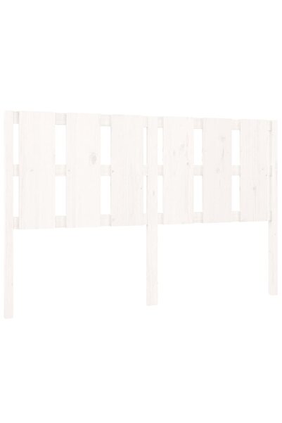 vidaxl Tăblie de pat, alb, 155,5x4x100 cm, lemn masiv de pin