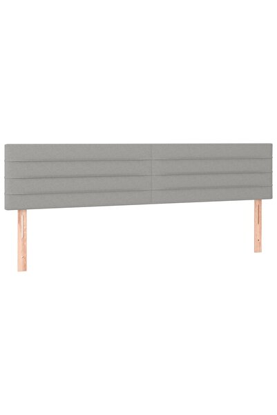 vidaxl Tăblii de pat, gri deschis, 160x5x78/88 cm, textil
