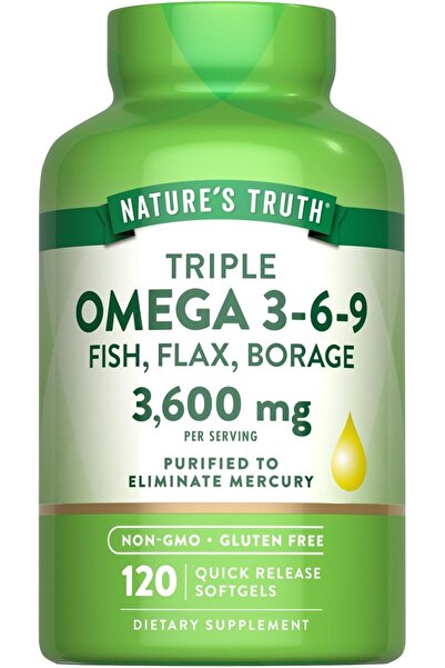 Natures Truth Nature's Truth Omega 3-6-9 Softgels | 3600mg | 120 Count | Fish...