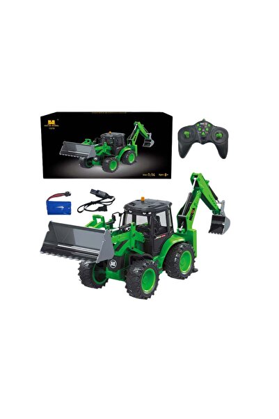 LEAN Excavator cu efecte sonore și luminoase, 1:14, verde, 22752