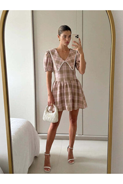 Mauri Rochie mini în carouri Ella - M