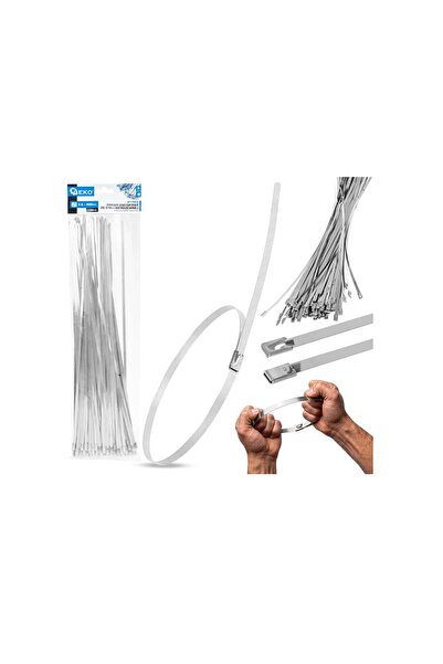 GEKO Set de cleme din oțel inoxidabil, 4.6x400mm, 100 bucăți, G17255