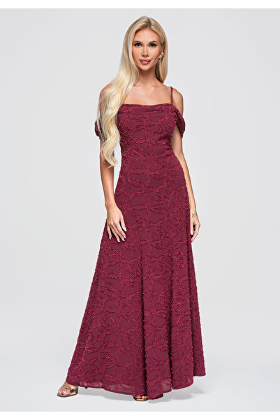 Larica Women's Evening Dress, Maxi Length with Cowl Neckline LA-OM-DLR388