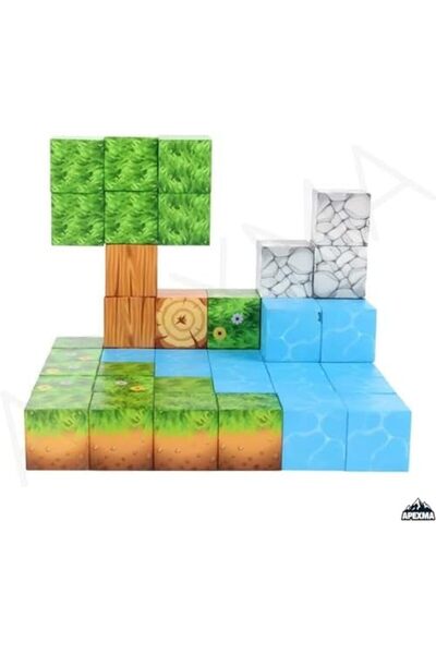Yıldızan Nry Shop Toy Magnetic Building Blocks – Colorful 3D 47-Piece Magneti...