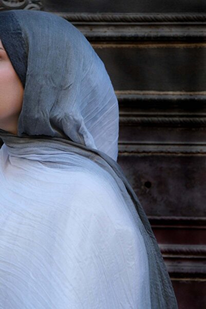 diorel Degrade Pamuk Şal-Siyah-Gri