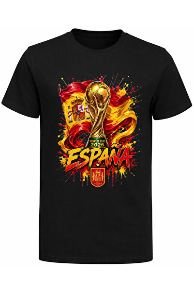 Efendioğlu Design World Cup Espana 2026 Printed Cotton T-Shirt