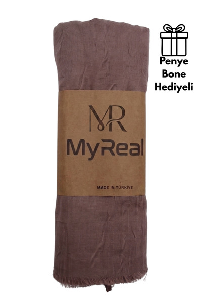 MyReal Bamboo Kraş Shawl - Non-Ironing Natural Texture (90X200 cm)
