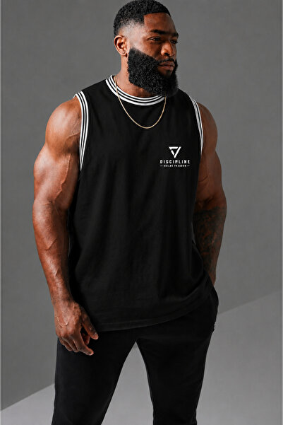 Cool mans Men's Discipline Printed Ribbed Premium Quality Modern Fit Sleevele...
