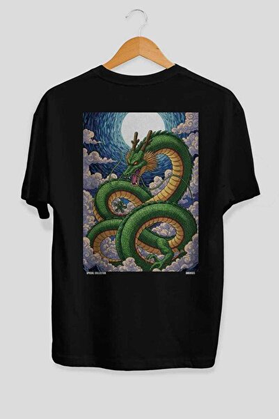 Ankhises Μπλουζάκι Ejderha Oversize με στάμπα στην πλάτη, μαύρο, Unisex, 100%...