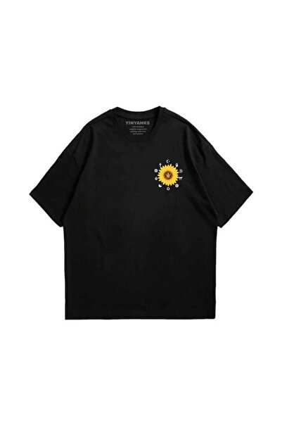 bellanova Unisex πολύχρωμο μπλουζάκι με στάμπα Oversize Streetwear Άνετη εφαρ...