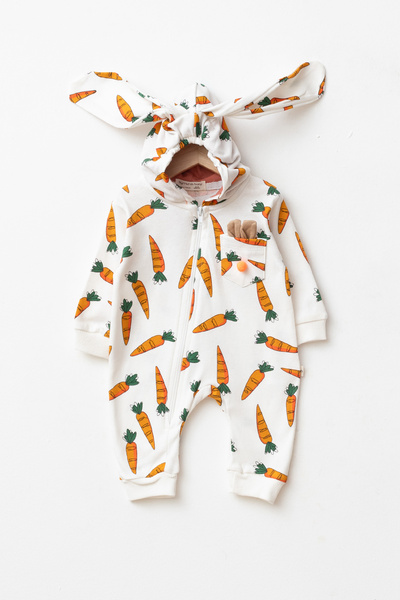 yukobaby bebeğiniz için en doğalı Baby Rabbit Eared Tiny Carrot 3-6-9-12 Mont...