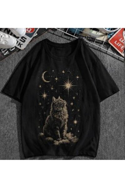 bellanova Unisex πολύχρωμο μπλουζάκι με στάμπα Oversize Streetwear Άνετη εφαρ...