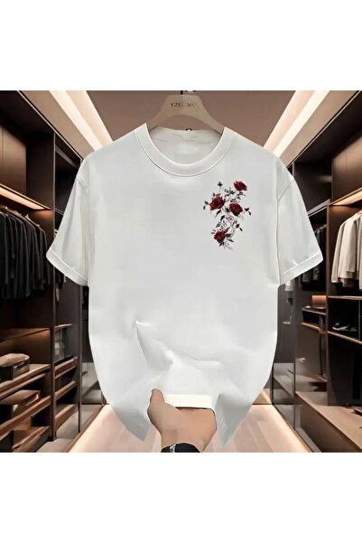 bellanova Unisex πολύχρωμο μπλουζάκι με στάμπα Oversize Streetwear Άνετη εφαρ...