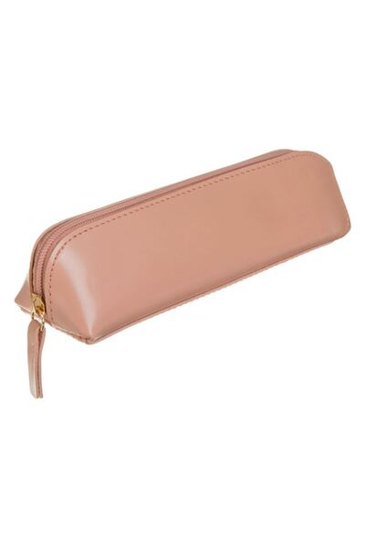Jumbo Penar mini tubular din piele artificială Roz Nude 22 x 5.5 x 4.5 cm