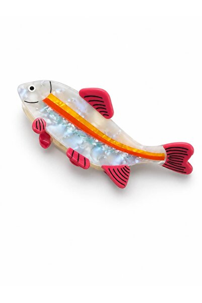 CHARMLUCKY Bone Pink Fish Clasp Buckle