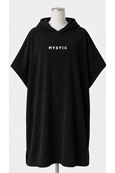 Asva Home Black Adult Terry Cloth Hooded Towel Poncho Unisex – Beach Poncho