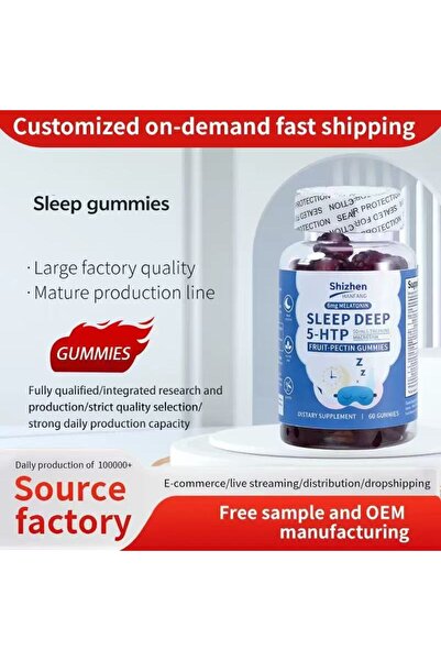 Pop 5-HTP Sleep Gummies, 6mg Melatonin, L-Theanine, Lemon Balm & Passion Flow...